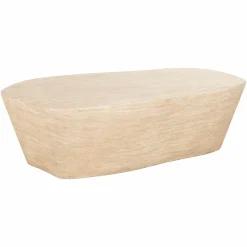 Organische Salontafel Fictus 125 x 89 cm - Faux Travertin - Loft24.nl