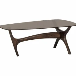 Organische Salontafel Flash Mangohout en glas 110 x 60cm - Loft24.nl