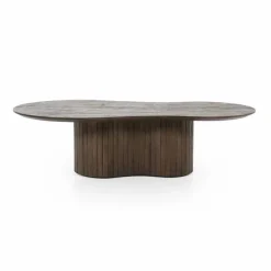 Organische Salontafel Jordy Mangohout Bruin - 130 x 70cm - Loft24.nl