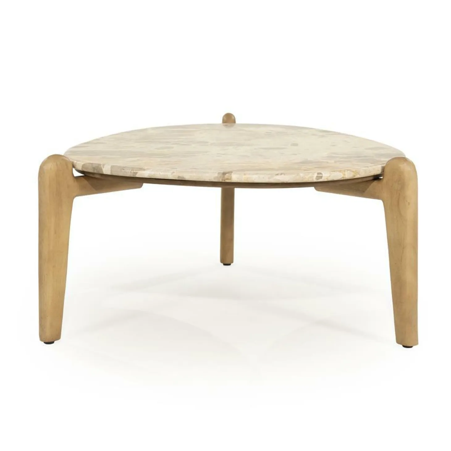 Organische Salontafel Marnish Marmer en mangohout - groot - Loft24.nl