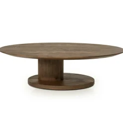 Organische Salontafel Novia Mangohout 120 x 80cm - Lichtbruin - Loft24.nl