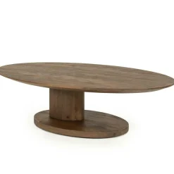 Organische Salontafel Novia Mangohout 120 x 80cm - Lichtbruin - Loft24.nl