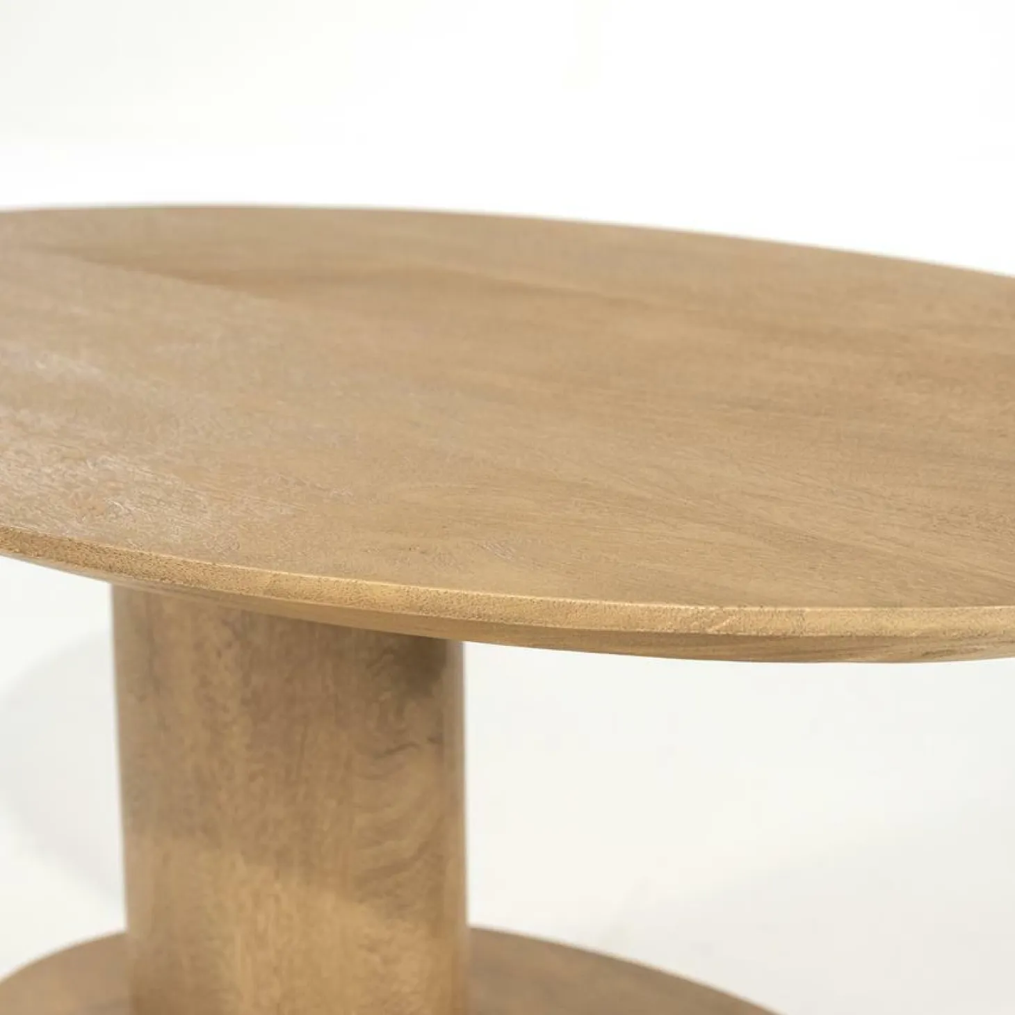 Organische Salontafel Novia Mangohout 90 x 60cm - Naturel - Loft24.nl