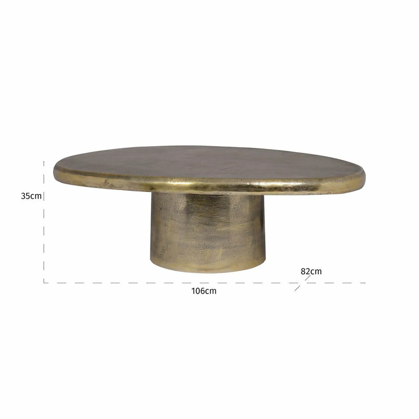 Organische Salontafel Pulitzer - Brushed Gold - Loft24.nl