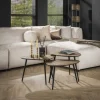 Organische Salontafel Pure Metaal Set van 3 stuks - Brons - Loft24.nl
