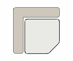 Organische Salontafel Romano met rechte poot Keramiek in Travertinlook Set van 2 stuks - Loft24.nl