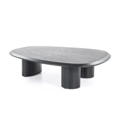 Organische Salontafel Walter Eikenhout Zwart - 106 x 88 cm - Loft24.nl