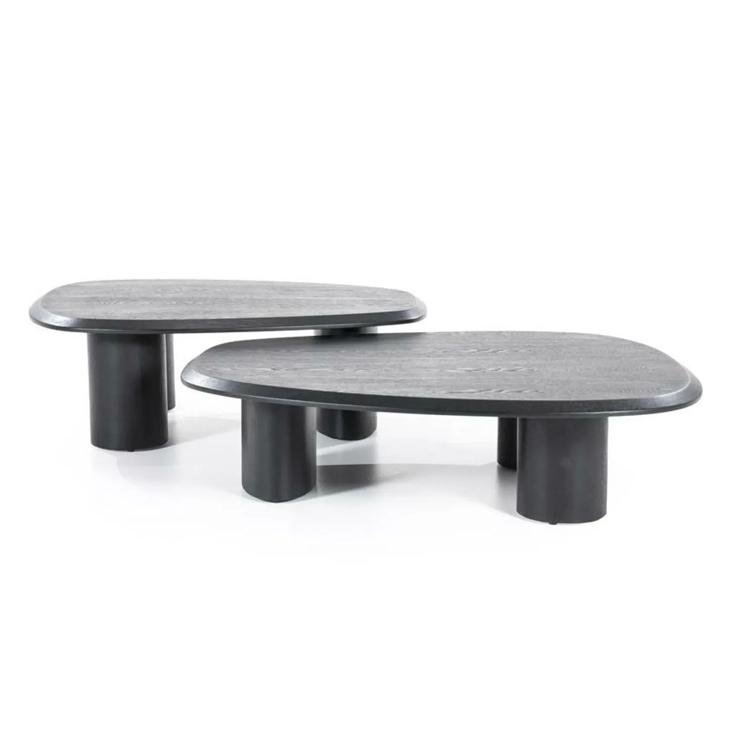 Organische Salontafel Walter Eikenhout Zwart - 106 x 88 cm - Loft24.nl