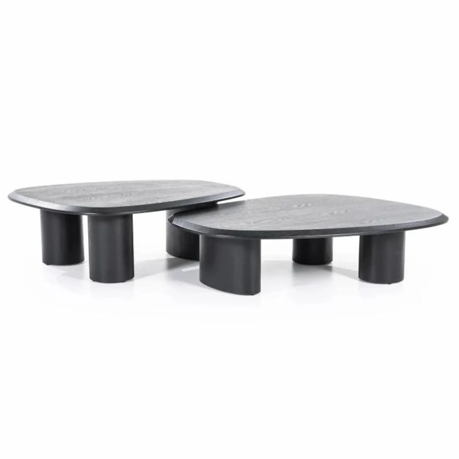 Organische Salontafel Walter Eikenhout Zwart - 106 x 88 cm - Loft24.nl