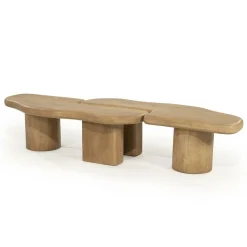 Organische Salontafel Yuo Mangohout - Naturel - Loft24.nl