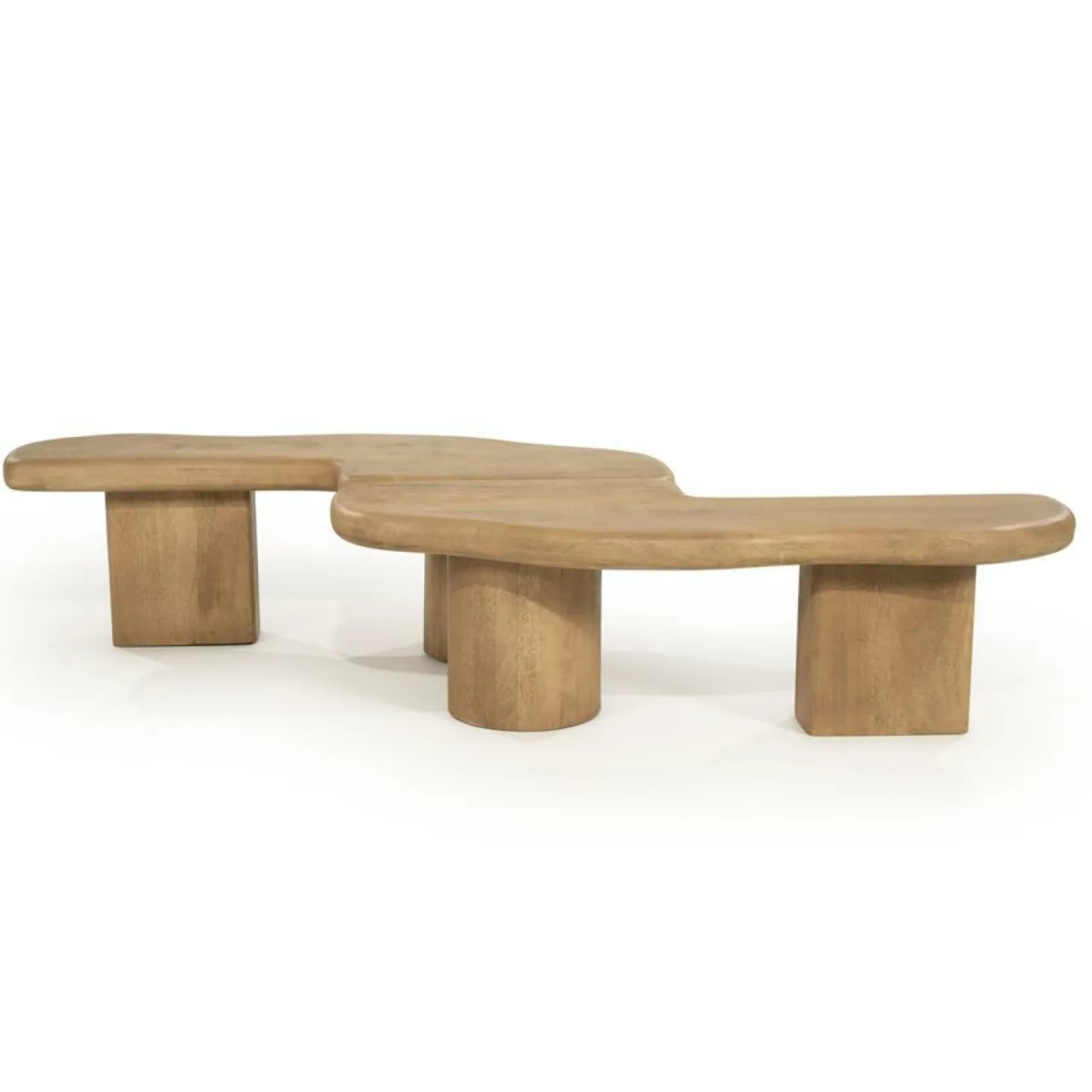 Organische Salontafel Yuo Mangohout - Naturel - Loft24.nl