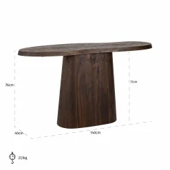 Organische Sidetable Odile Mangohout - 140 cm - Loft24.nl