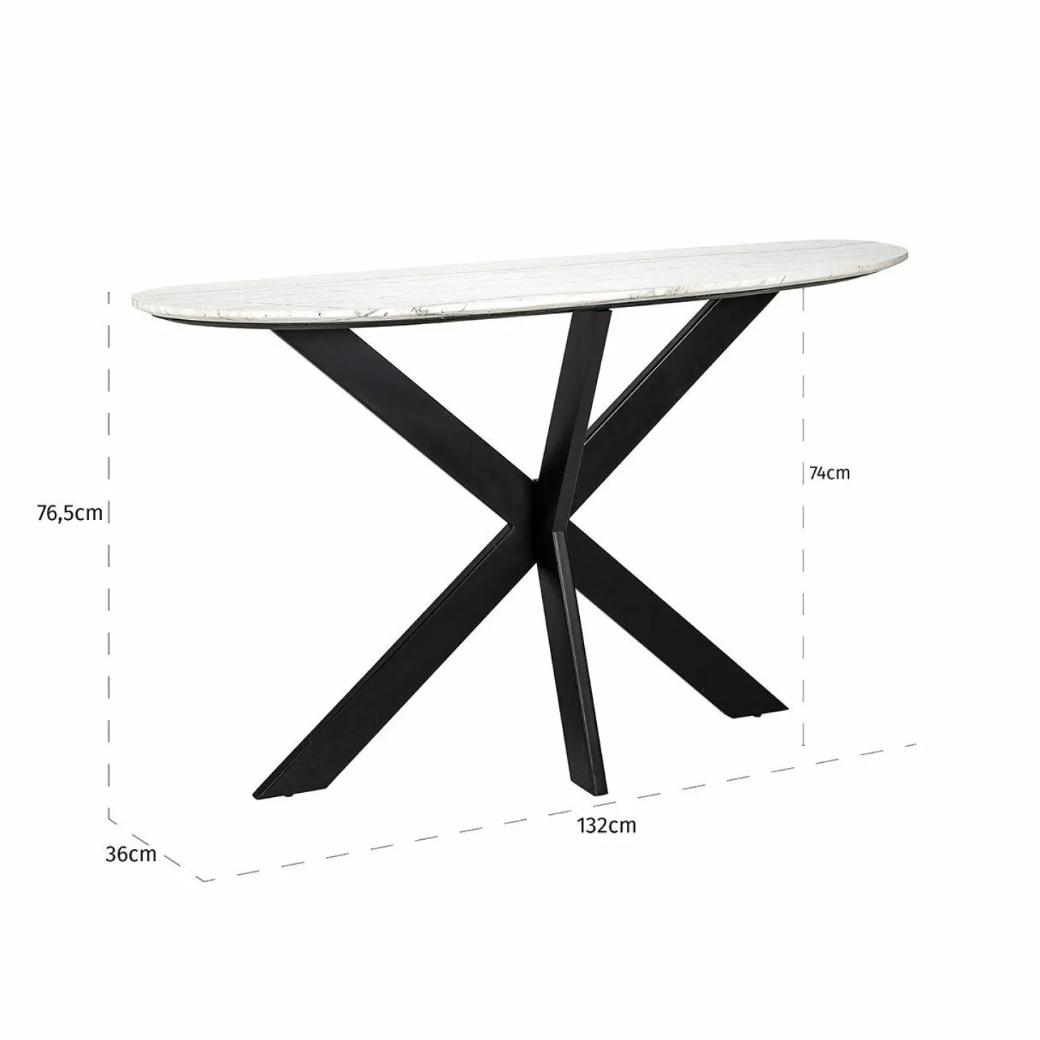 Organische Sidetable Tracadero Marmer - Wit - Loft24.nl