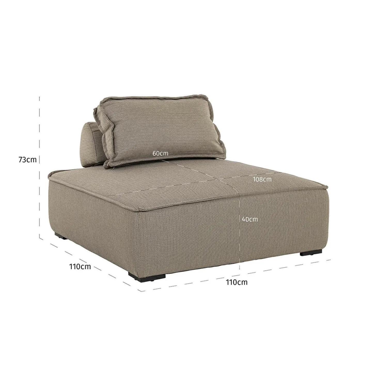 Outdoor Loungstoel Lounge - Taupe - Loft24.nl