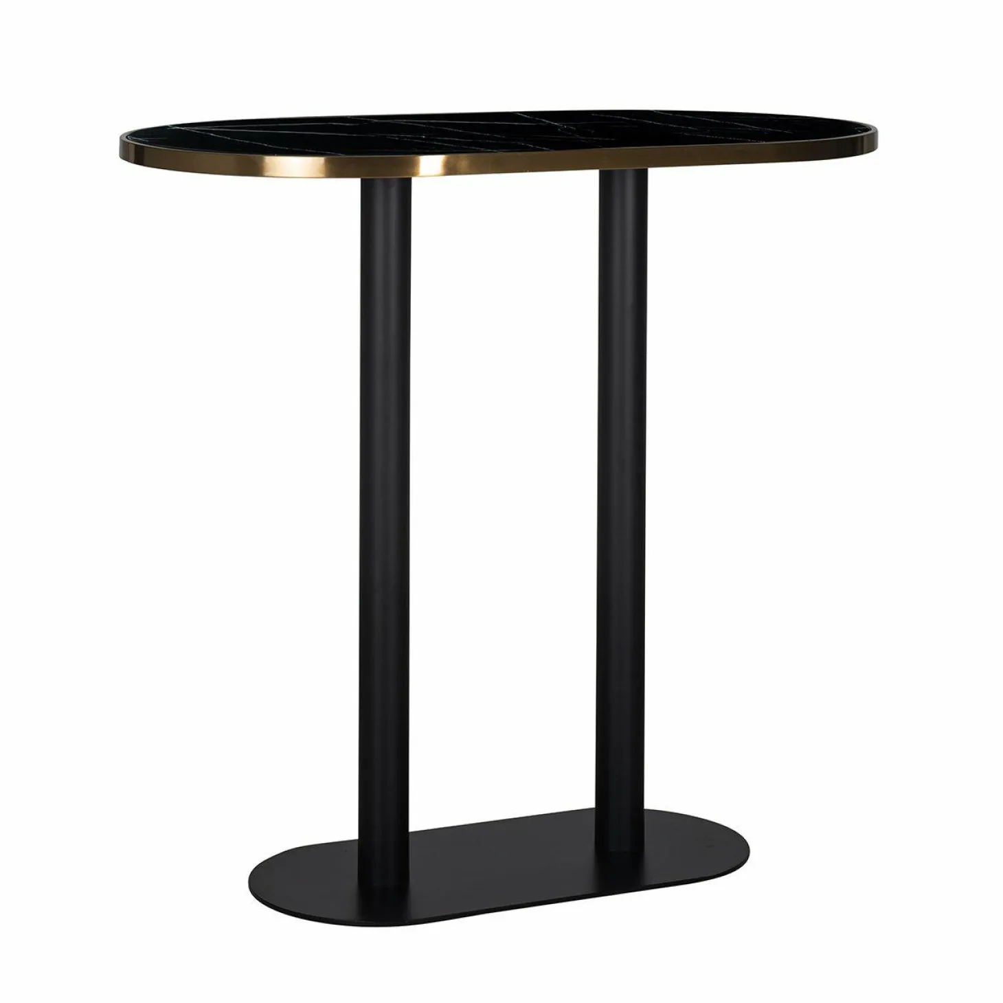Ovale Bartafel Zenza 105 cm hoog - Zwart - Loft24.nl