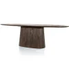 Ovale Eettafel Aron Mangohout Bruin - 200cm - Loft24.nl
