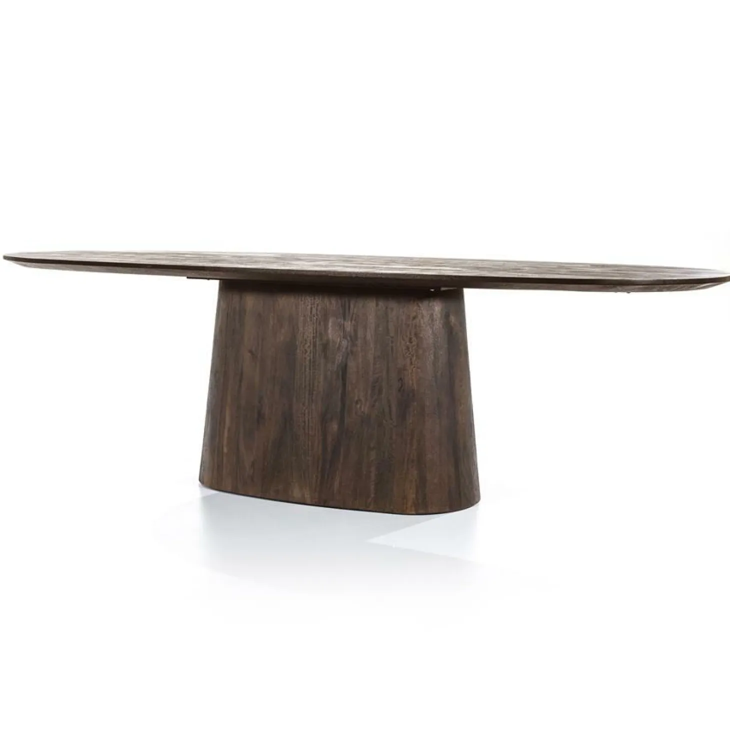 Ovale Eettafel Aron Mangohout Bruin - 200cm - Loft24.nl