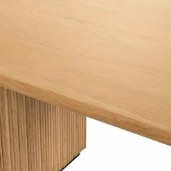 Ovale Eettafel Belfort Eiken 240 x 10 cm - Naturel - Loft24.nl