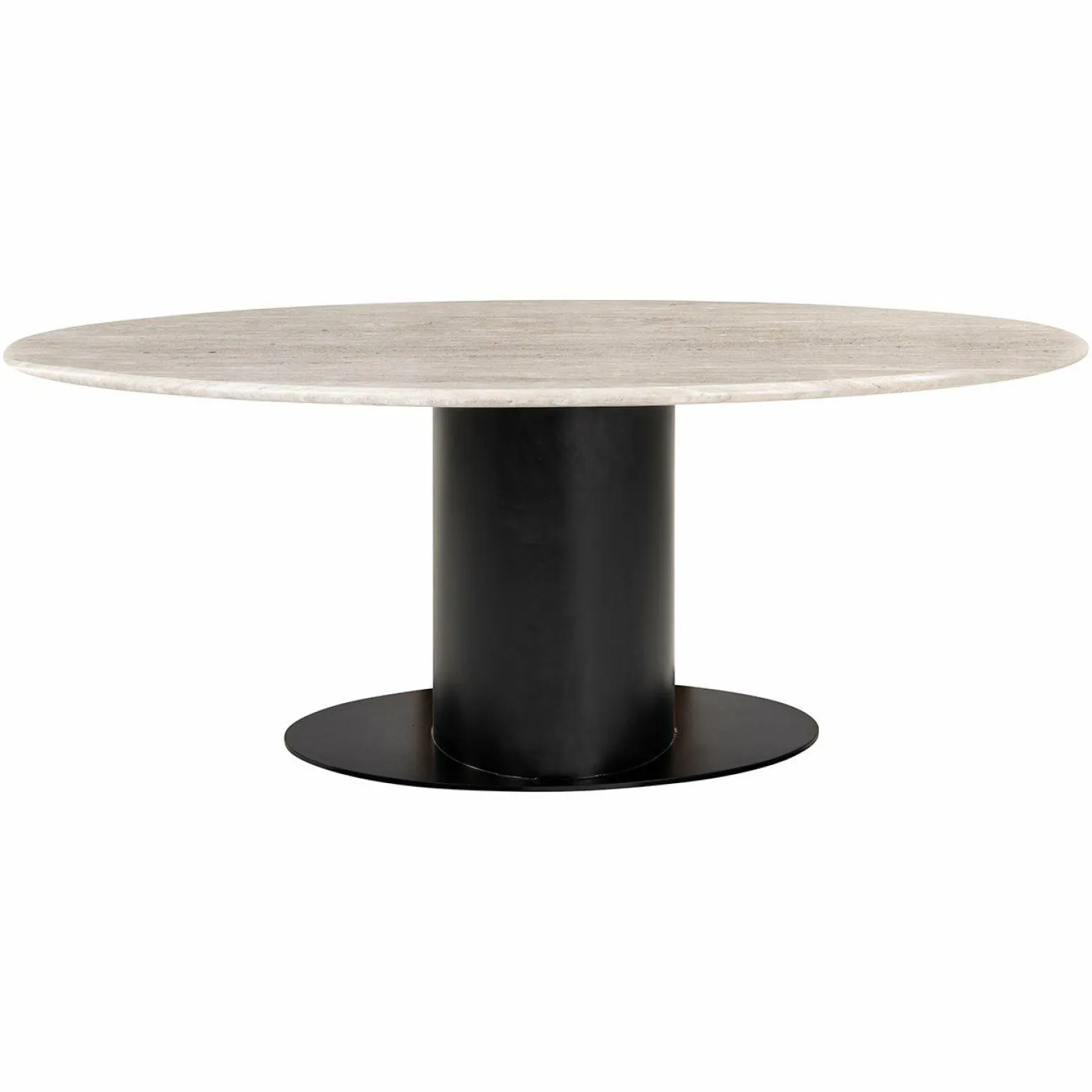Ovale Eettafel Brodman Marmer 200 x 100 cm - Wit - Loft24.nl