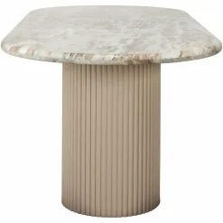 Ovale Eettafel Coronel Marmer 240 x 100 cm Beige - Loft24.nl
