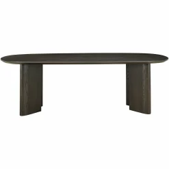 Ovale Eettafel Durban 300 x 100 cm met verstelbare poten Eiken - Bruin - Loft24.nl