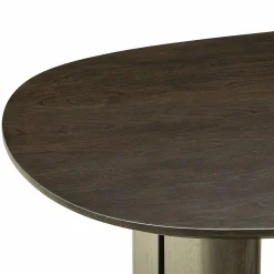 Ovale Eettafel Durban 300 x 100 cm met verstelbare poten Eiken - Bruin - Loft24.nl