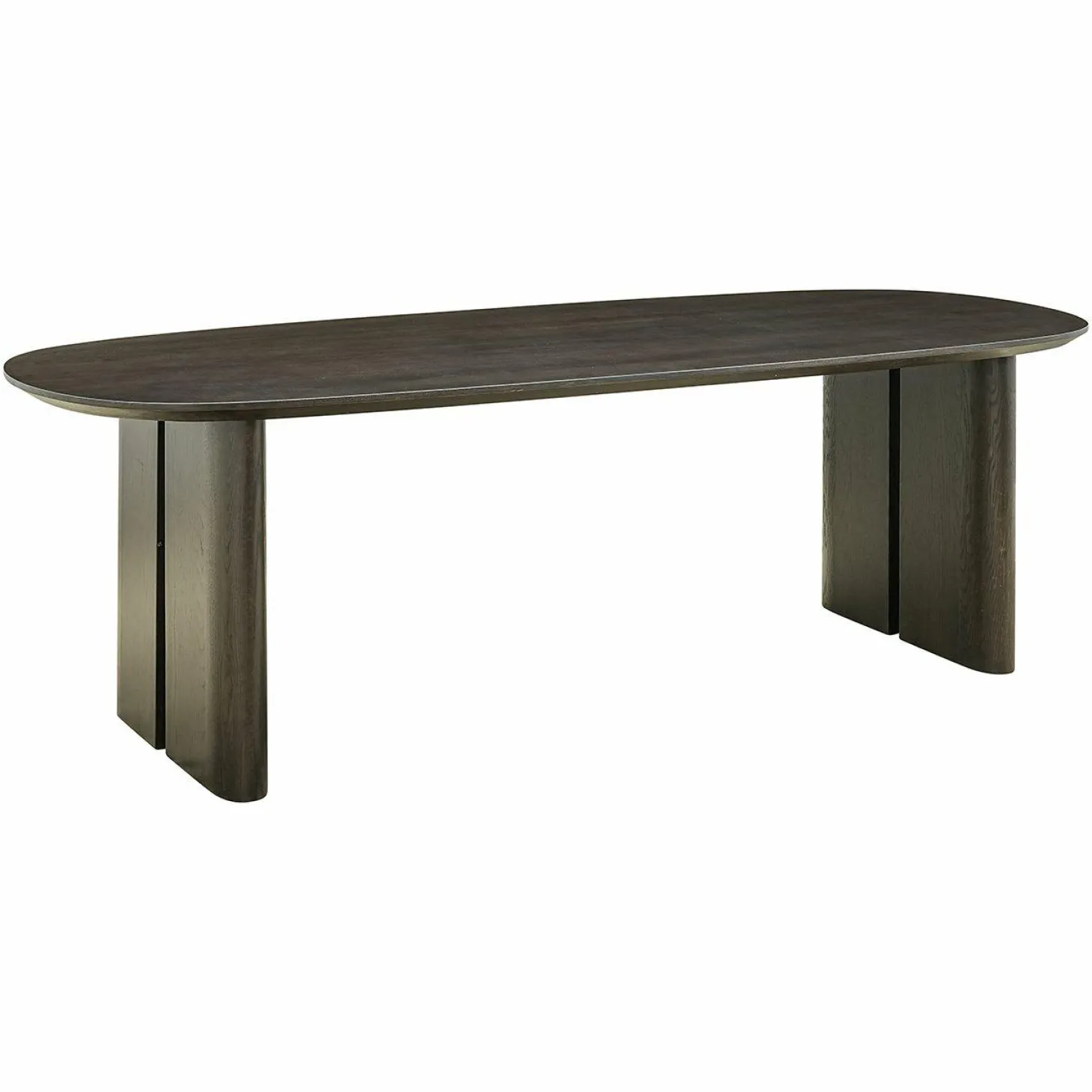 Ovale Eettafel Durban 250 x 100 cm met verstelbare poten Eiken - Bruin - Loft24.nl