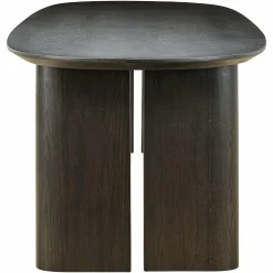 Ovale Eettafel Durban 250 x 100 cm met verstelbare poten Eiken - Bruin - Loft24.nl