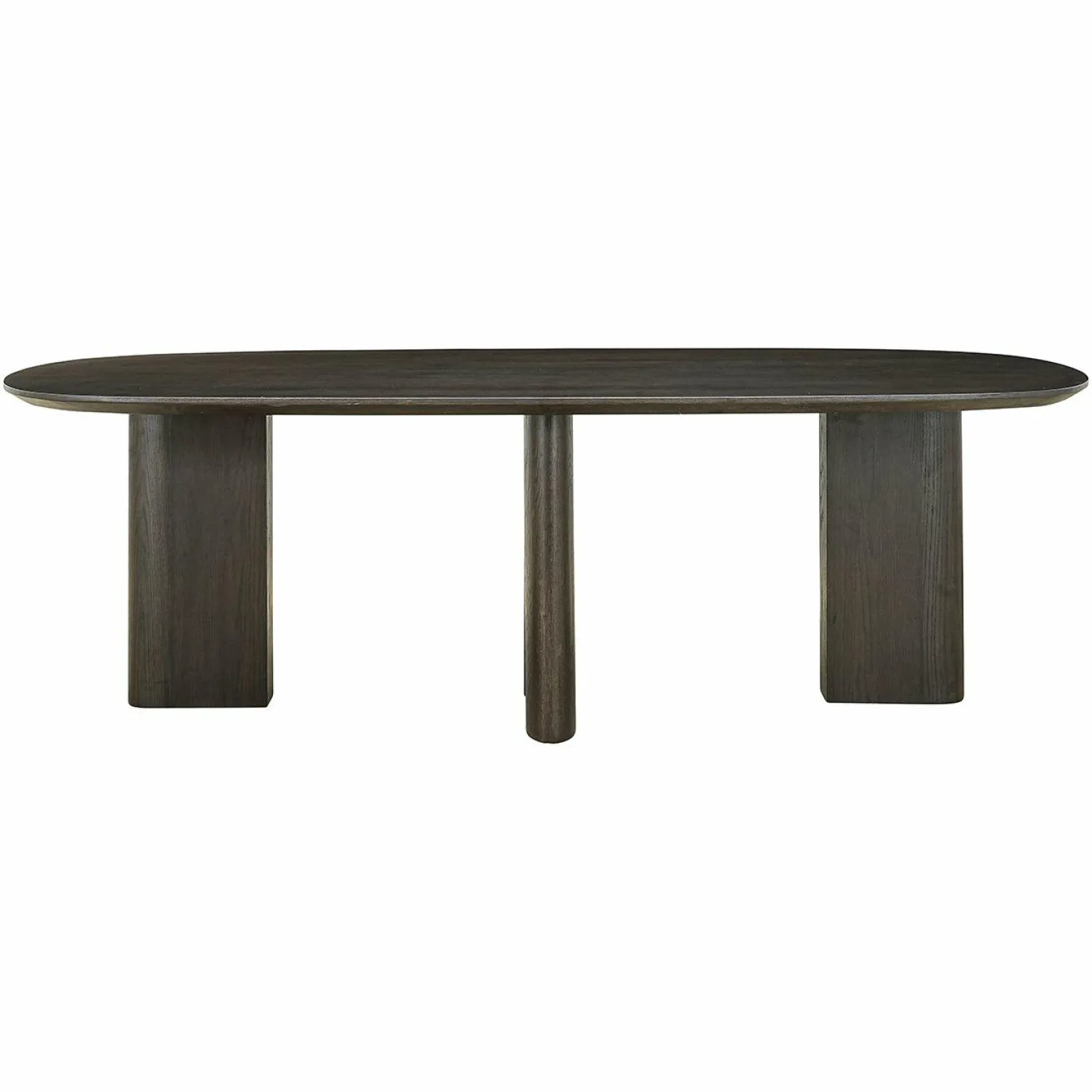Ovale Eettafel Durban 250 x 100 cm met verstelbare poten Eiken - Bruin - Loft24.nl