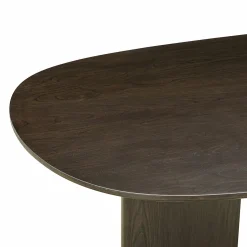 Ovale Eettafel Durban 220 x 95 cm met verstelbare poten Eiken - Bruin - Loft24.nl