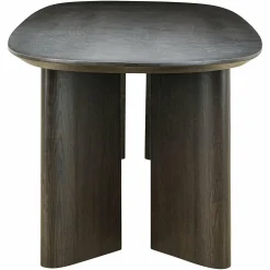 Ovale Eettafel Durban 220 x 95 cm met verstelbare poten Eiken - Bruin - Loft24.nl