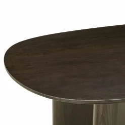 Ovale Eettafel Durban 220 x 95 cm met verstelbare poten Eiken - Bruin - Loft24.nl