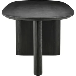 Ovale Eettafel Durban 250 x 100 cm met verstelbare poten Eiken - Zwart - Loft24.nl