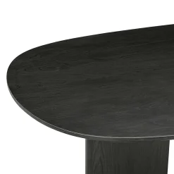 Ovale Eettafel Durban 250 x 100 cm met verstelbare poten Eiken - Zwart - Loft24.nl