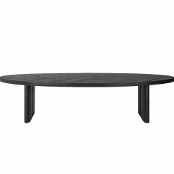 Ovale Eettafel eiken Lilly 330 x 120 cm - Zwart - Loft24.nl