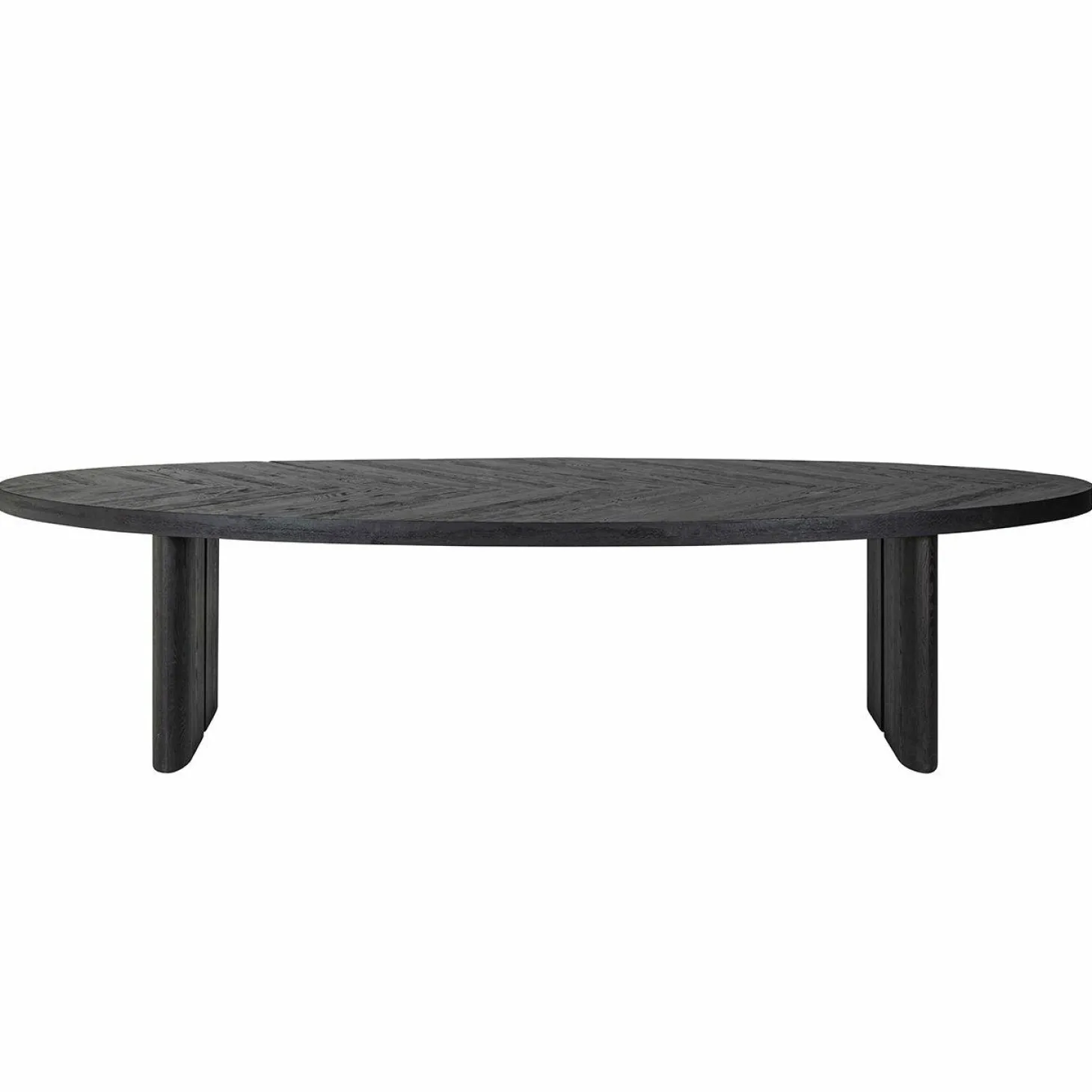 Ovale Eettafel eiken Lilly 330 x 120 cm - Zwart - Loft24.nl