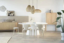 Ovale Eettafel Elin 250 x 110 cm - Wit - Loft24.nl