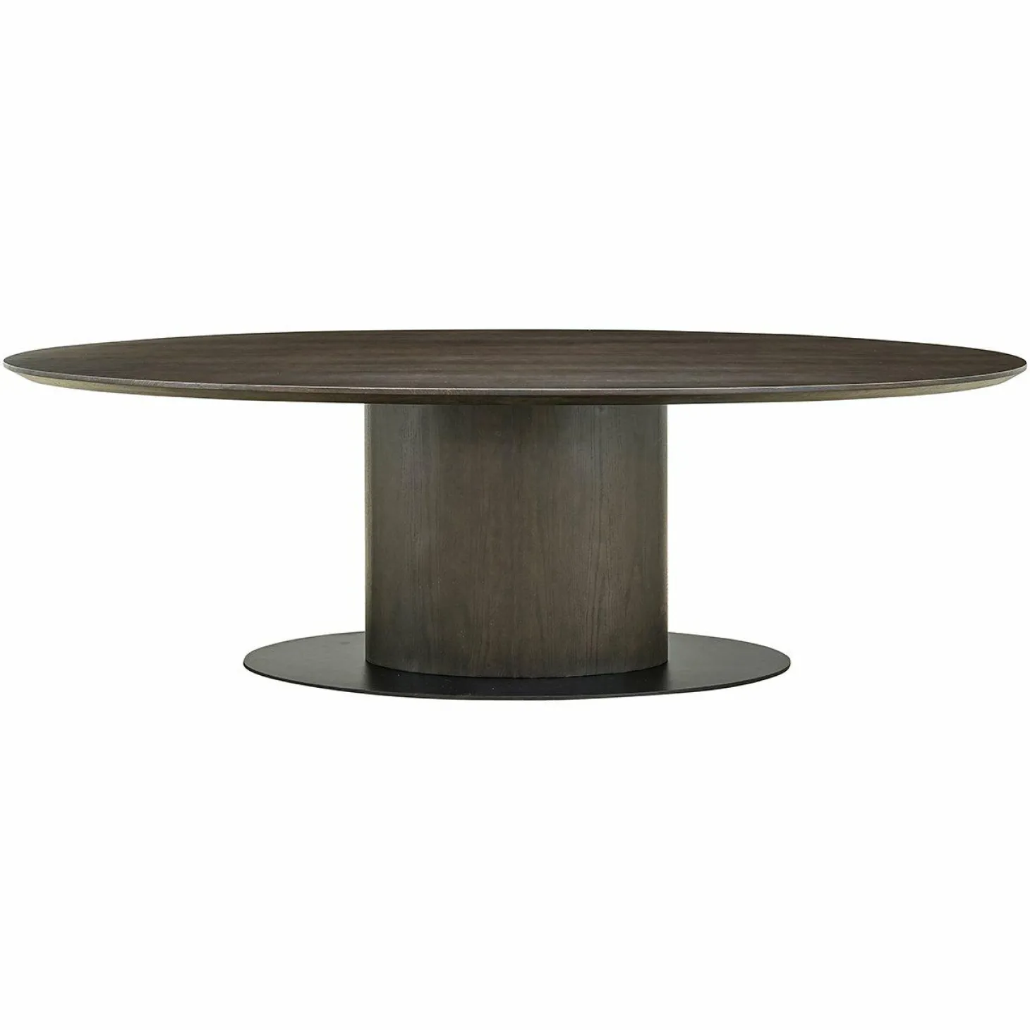 Ovale Eettafel Gordon Eiken 300 x 110 cm - Bruin - Loft24.nl