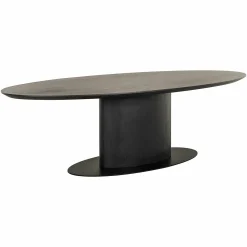 Ovale Eettafel Gordon Eiken 210 x 105 cm - Dark Coffee - Loft24.nl