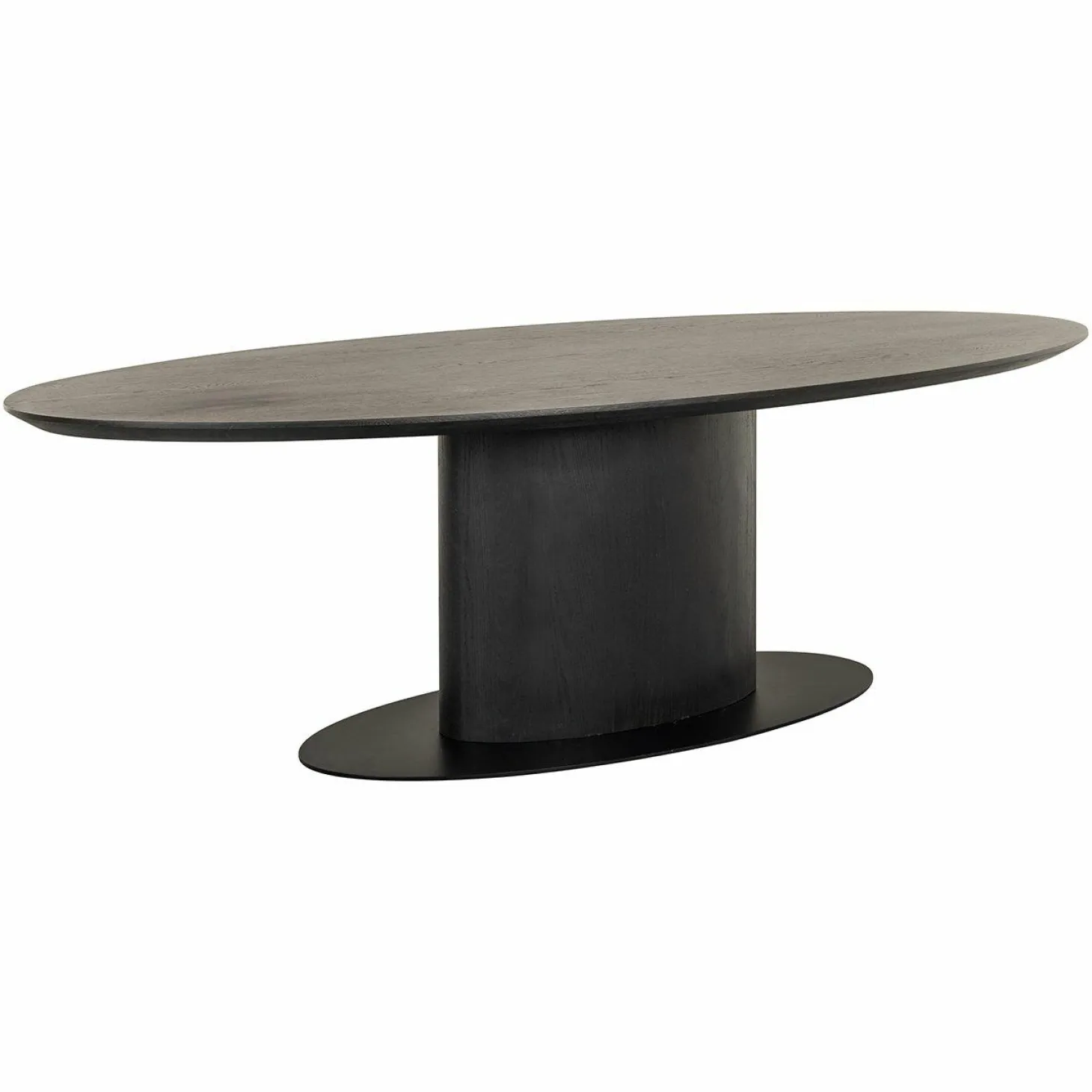 Ovale Eettafel Gordon Eiken 210 x 105 cm - Dark Coffee - Loft24.nl
