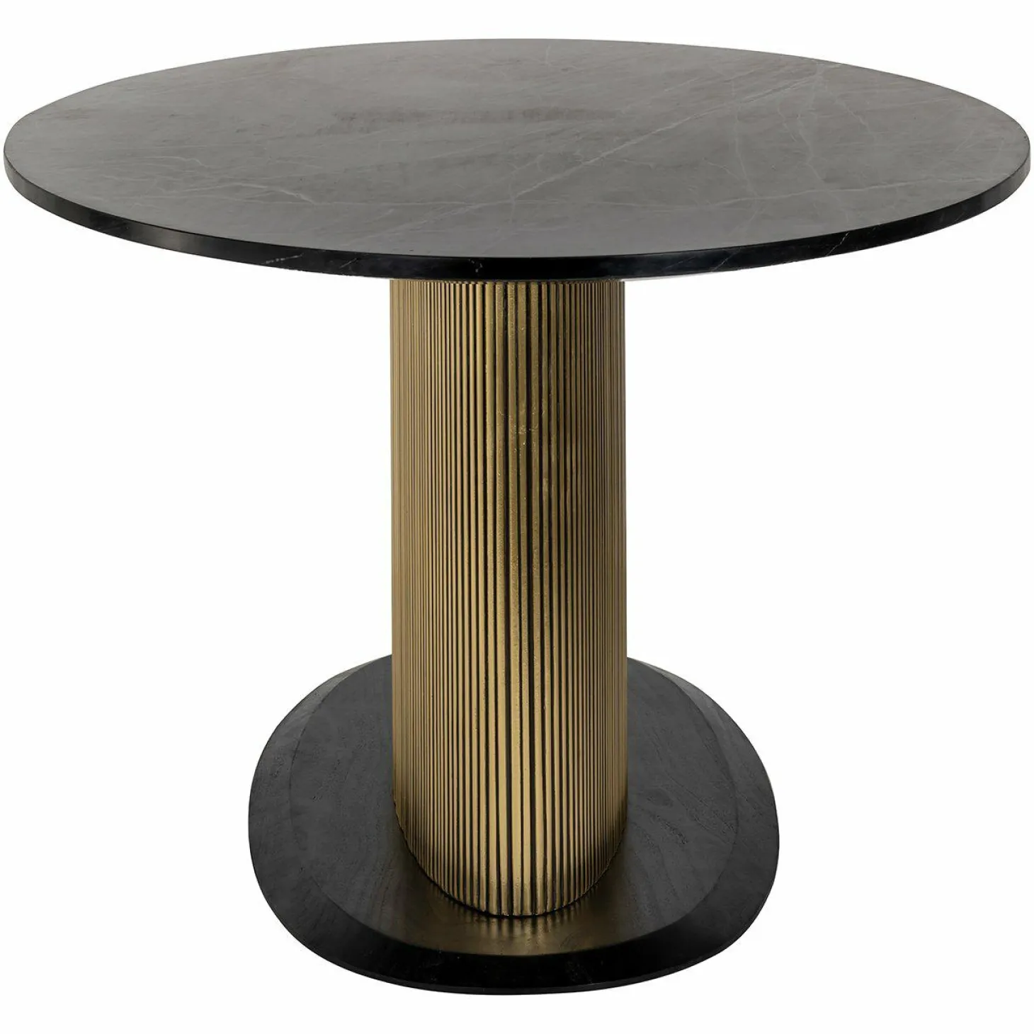 Ovale Eettafel Ironville 235 x 110cm Marmer - Zwart - Loft24.nl