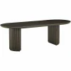 Ovale Eettafel Kingston Eiken 280 x 100 cm - Bruin - Loft24.nl