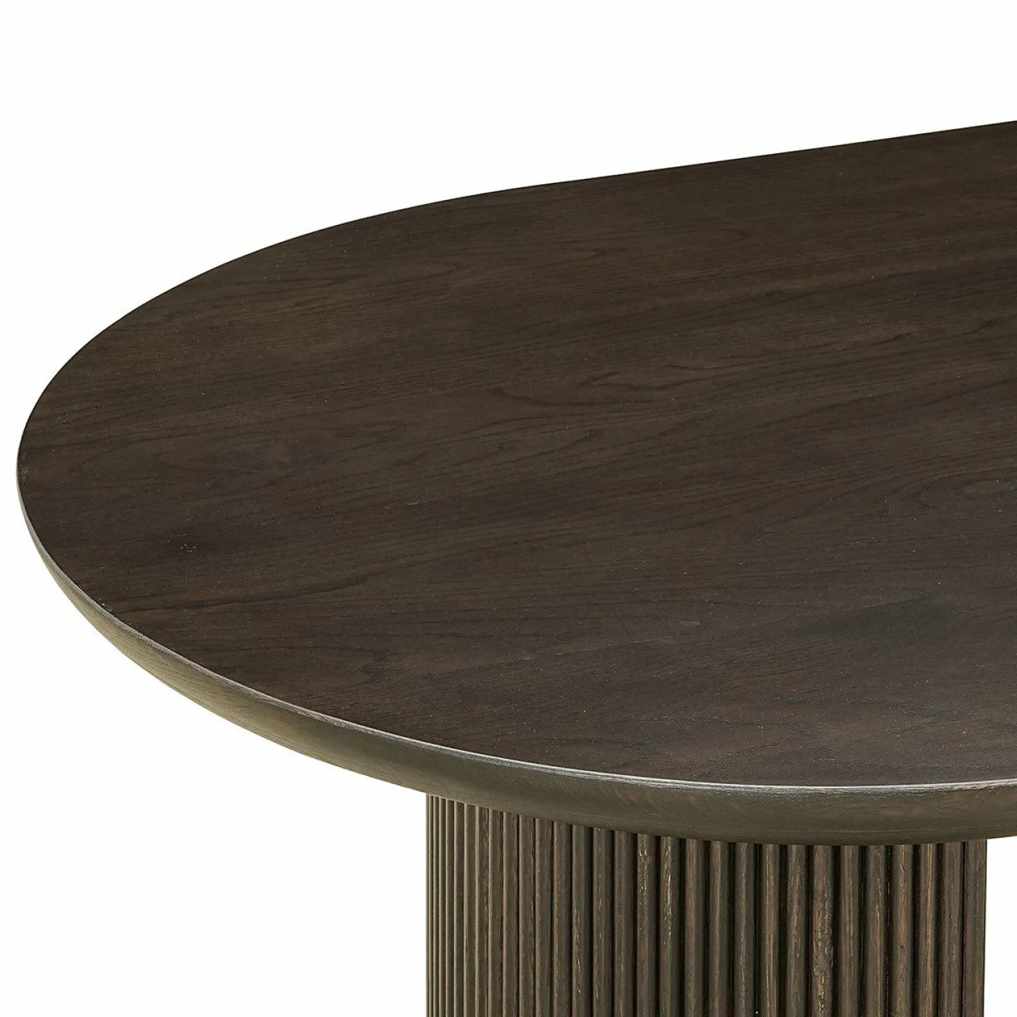 Ovale Eettafel Kingston Eiken 280 x 100 cm - Bruin - Loft24.nl