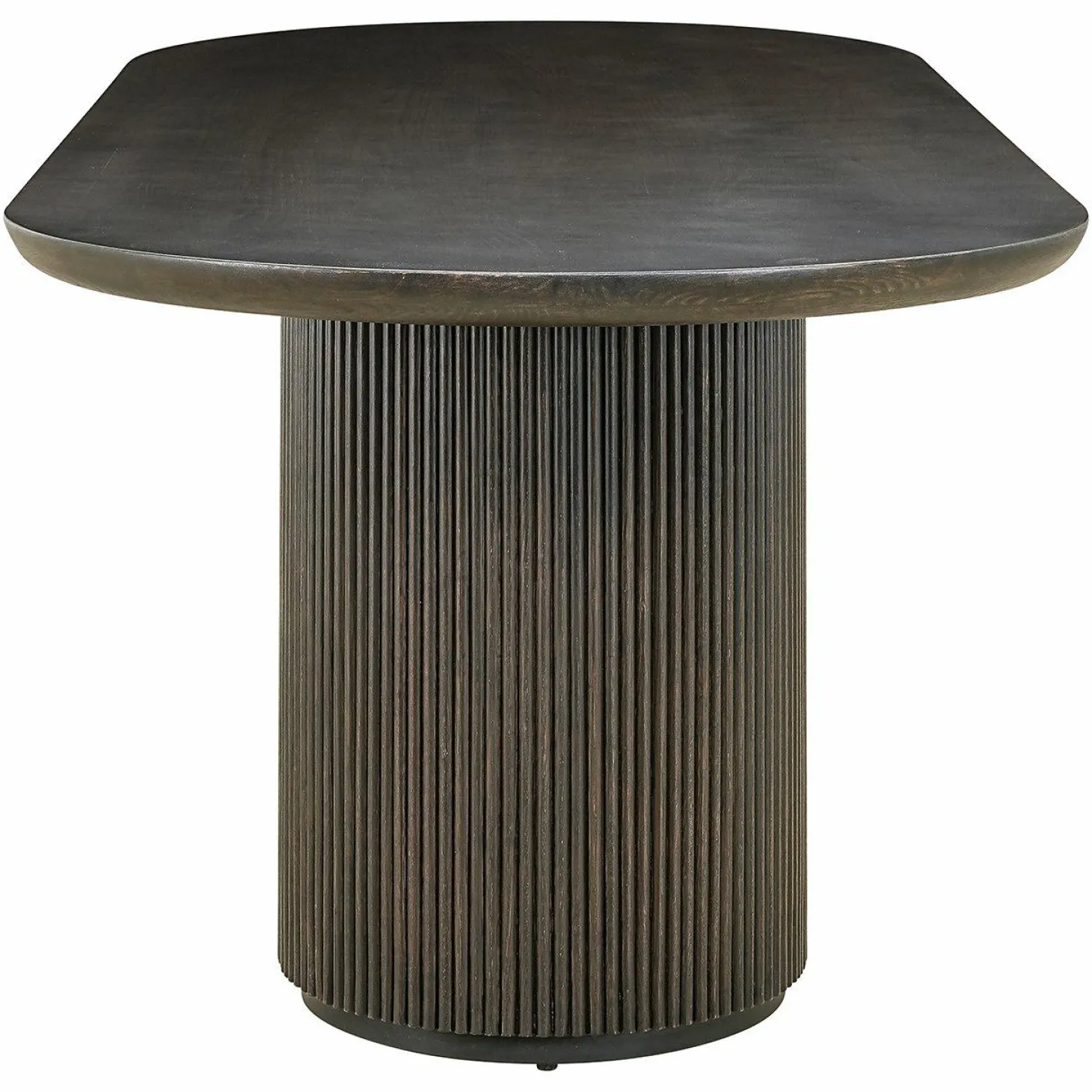 Ovale Eettafel Kingston Eiken 280 x 100 cm - Dark Coffee - Loft24.nl