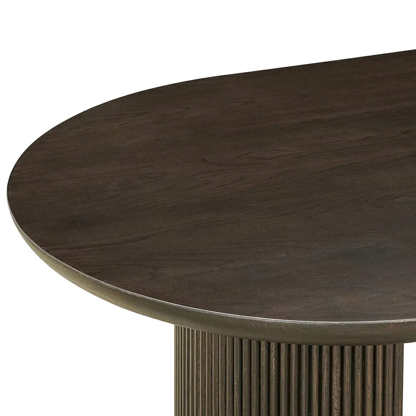 Ovale Eettafel Kingston Eiken 280 x 100 cm - Dark Coffee - Loft24.nl