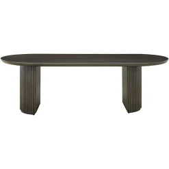 Ovale Eettafel Kingston 240 x 100 cm Eiken - Bruin - Loft24.nl