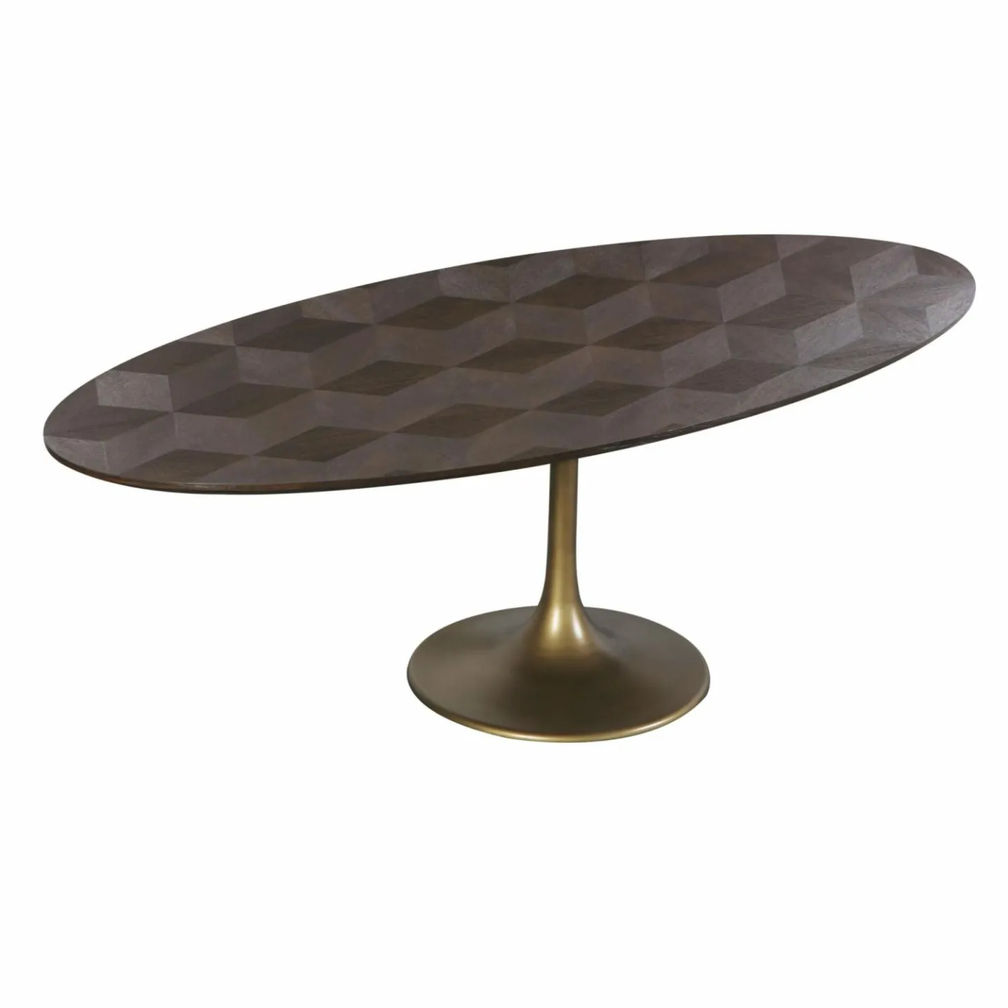 Ovale eettafel Luxor 230 x 110 cm - Bruin - Loft24.nl