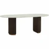 Ovale Eettafel Mayfield Marmer 210 x 100 cm - Bruin - Loft24.nl