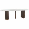 Ovale Eettafel Mayfield Marmer 250 x 100 cm - Bruin - Loft24.nl
