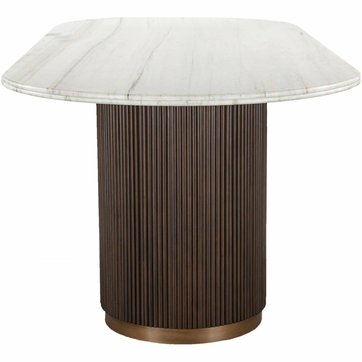 Ovale Eettafel Mayfield Marmer 250 x 100 cm - Bruin - Loft24.nl